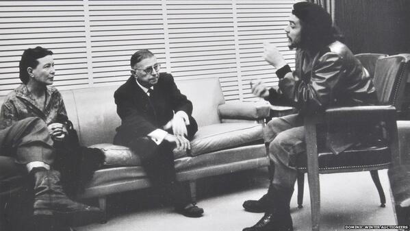 ( Simone de Beauvoir, Jean Paul Sartre ve Che Guevara) 